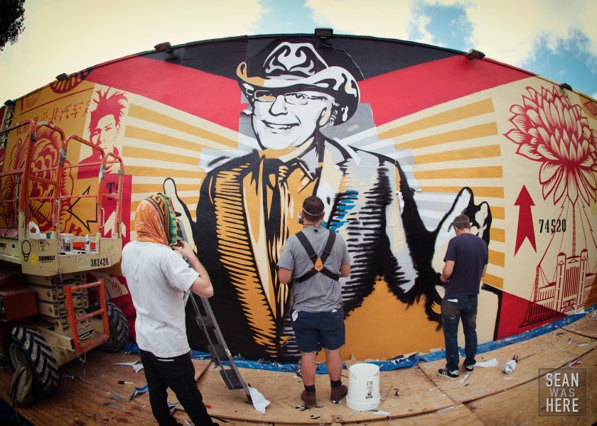 Shepard Fairey's Tony-Goldman Mural, Wynwood Miami. 2012