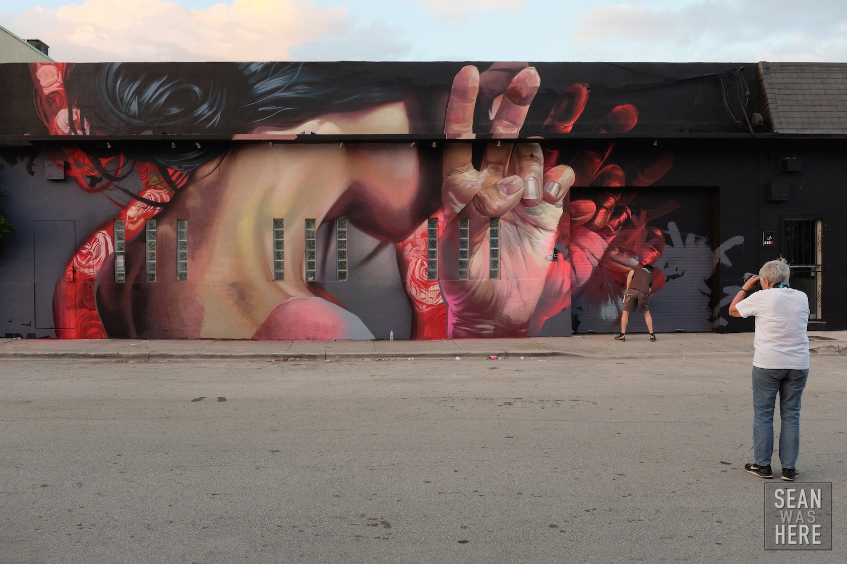 Case Maclaim Mural (being photographed by Martha Cooper). Wynwood Miami 2014